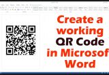 Create Qr Code Name Card Create A Working Qr Code In Microsoft Word