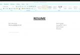 Create Resume format Word Simple Resume In Microsoft Word Youtube