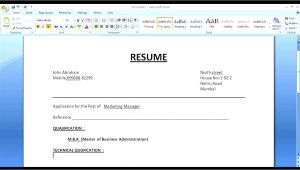 Create Simple Resume format How to Make A Simple Resume Cover Letter with Resume