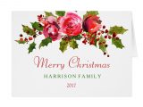 Create Your Own Christmas Card Red Berry Holy Leaf Christmas Card Zazzle Com Christmas