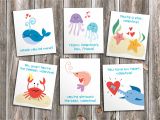 Create Your Own Valentine S Day Card Ocean Friends Printable Cutout Valentines for Kids