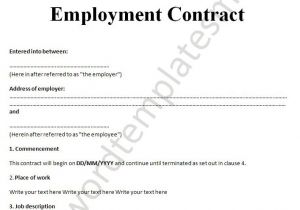Creating A Contract Template In Word Employment Contract Template Peerpex
