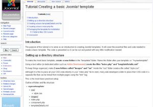 Creating A Joomla Template Introduction to Creating Joomla Templates