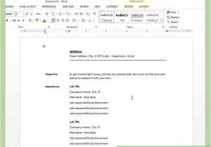 Creating A Resume Template In Word How to Create A Resume In Microsoft Word with 3 Sample