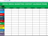 Creating A social Media Calendar Template social Media Content Calendar Template Excel Marketing