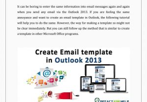 Creating An Outlook Email Template Create An Email Template In Outlook 2013 by Lisa Heydon
