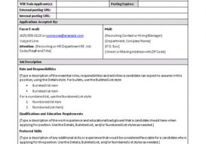 Creating Job Descriptions Template Blank and General Office Com