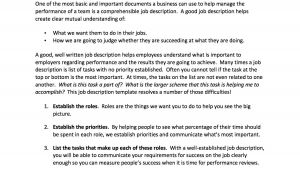 Creating Job Descriptions Template Employee Job Descriptions tool and Template