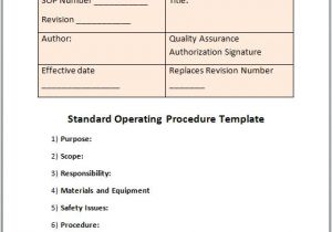 Creating sop Template 37 Best Standard Operating Procedure sop Templates