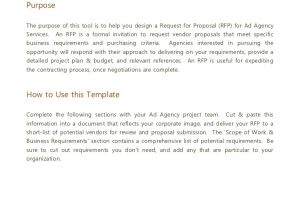 Creative Agency Proposal Template Advertising Agency Rfp Template