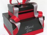 Creative Card Box Ideas Weddings Black and Red Ribbon Card Box Wedding Silver Wedding Card
