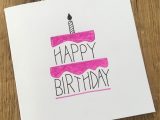 Creative Card Ideas for Friends Handlettering Birthday Card Handlettering Birthday Card