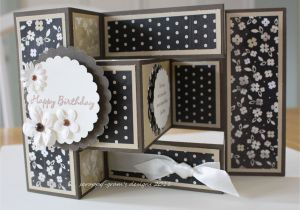 Creative Card Making Ideas Home Silhouette Papers Tri Shutter Card Open Trifold Shutter