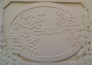 Creative Expressions Coconut White Card Inky Finger Zone Let It Snow