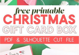 Creative Gift Card Basket Ideas Diy Gift Card Box Free Printable Gift Idea for Christmas