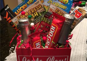 Creative Gift Card Basket Ideas Lottery Ticket Secret Santa Gift Added Little Champagne