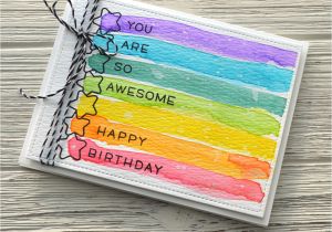 Creative Idea for Birthday Card Intro Simply Celebrate Simply Sentiments Watercolor