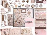 Creative Memories All that Glitters Card Kit Pickme S Diy Vintage Scrapbook Kits for Adults Kids Hardcover Scrapbook Album Including Stationery Set with Gold Embossed Stickers Decorative