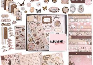 Creative Memories All that Glitters Card Kit Pickme S Diy Vintage Scrapbook Kits for Adults Kids Hardcover Scrapbook Album Including Stationery Set with Gold Embossed Stickers Decorative