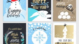 Creative New Year Card Design Christmas and New Year Greeting Card Concepts Set Od Flat Design