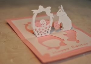 Creative Pop Up Card Ideas Easter Bunny and Basket Pop Up Card Template with Images