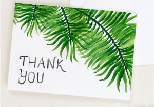 Creative Thank You Card Designs Palm Frond Thank You Cards Set Of 8 Thank You Card Design
