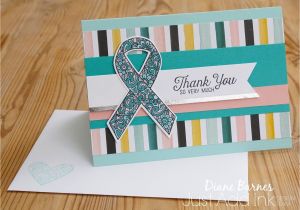 Creative Thank You Card Ideas Charity Fundraising Thank You Card Using Stampin Up Ribbon