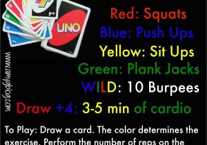 Creative Uno Wild Card Ideas that Time I Turned A Workout Into A Game with Images
