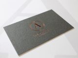 Creative Visiting Card Designs Of Interior Designer Rose Gold Foil Deboss Business Card Onto Colourplan with