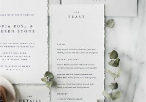 Creative Wedding Reception Menu Card Ideas sofia Semi Custom Menu Design Simple Traditional Classic