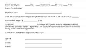 Credit Card Authorisation form Template Australia 25 Credit Card Authorization form Template Free Download