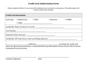 Credit Card Authorisation form Template Australia Credit Card Authorization form Templates Download