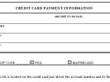 Credit Card Receipt Template Word 5 Credit Card Authorization form Templates formats