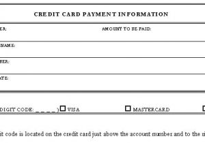 Credit Card Receipt Template Word 5 Credit Card Authorization form Templates formats