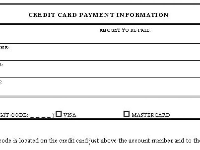 Credit Card Receipt Template Word 5 Credit Card Authorization Form Templates Formats 5384