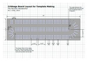 Cribbage Board Drilling Templates Cribbage Board Template Woodworking Projects Plans