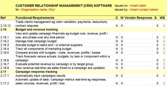 Crm Requirements Template Revised Crm Rfi Rfp Templates Released by Axia Axia
