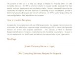 Crm Rfp Template Crm Consulting Services Rfp