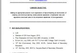 Cs Fresher Resume format Over 10000 Cv and Resume Samples with Free Download