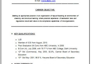 Cs Fresher Resume format Over 10000 Cv and Resume Samples with Free Download