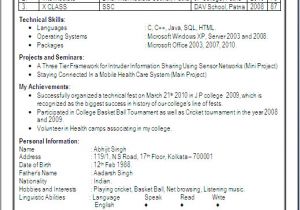 Cs Fresher Resume format Resume Blog Co June 2014