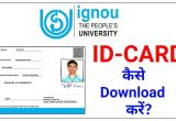Cs Professional June 18 Admit Card Ignou Id Card A A A A Download A A A A How to Download Ignou I Card