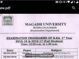 Csjm University Back Paper Admit Card B Ed 1st and 2nd Year Exam Date Sheet 2018 Youtube