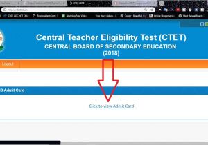Ctet Admit Card Name Date Birth Ctet Admit 2018 Dec Download It now All the Best