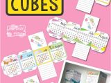 Cube Calendar Template Printable 2018 Calendar Paper Cubes Itsy Bitsy Fun