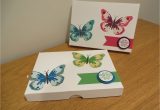 Cue Card On Handmade Gift Craftycarolinecreates Watercolor Wings Card Gift Box