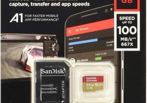 Cue Card On Modern Technology Sandisk Extreme 64 Gb Microsdxc Speicherkarte Sd Adapter Bis Zu 100 Mb Sek Gold Rot Class 10 U3 V30 A1