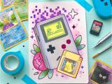 Cue Card topic Beautiful Person Gameboy Classic Tattoo Flash Print with Images Kawaii