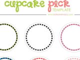 Cupcake Picks Template Kate Macy Free Digital Cupcake Pick topper Template