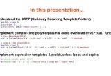 Curiously Recurring Template Pattern C the Curiously Recurring Template Pattern Static